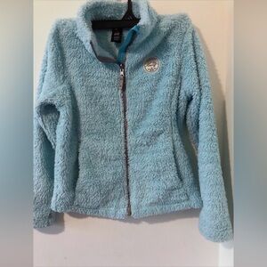 Girls Gerry aqua and gray Fleece jacket Size 10/12 Outdoor Used